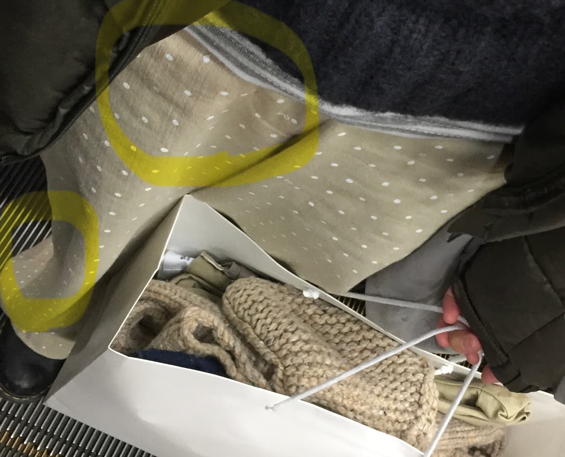 엔조블루스 도트 코튼 와이드 팬츠 베이지 S 상품이미지4