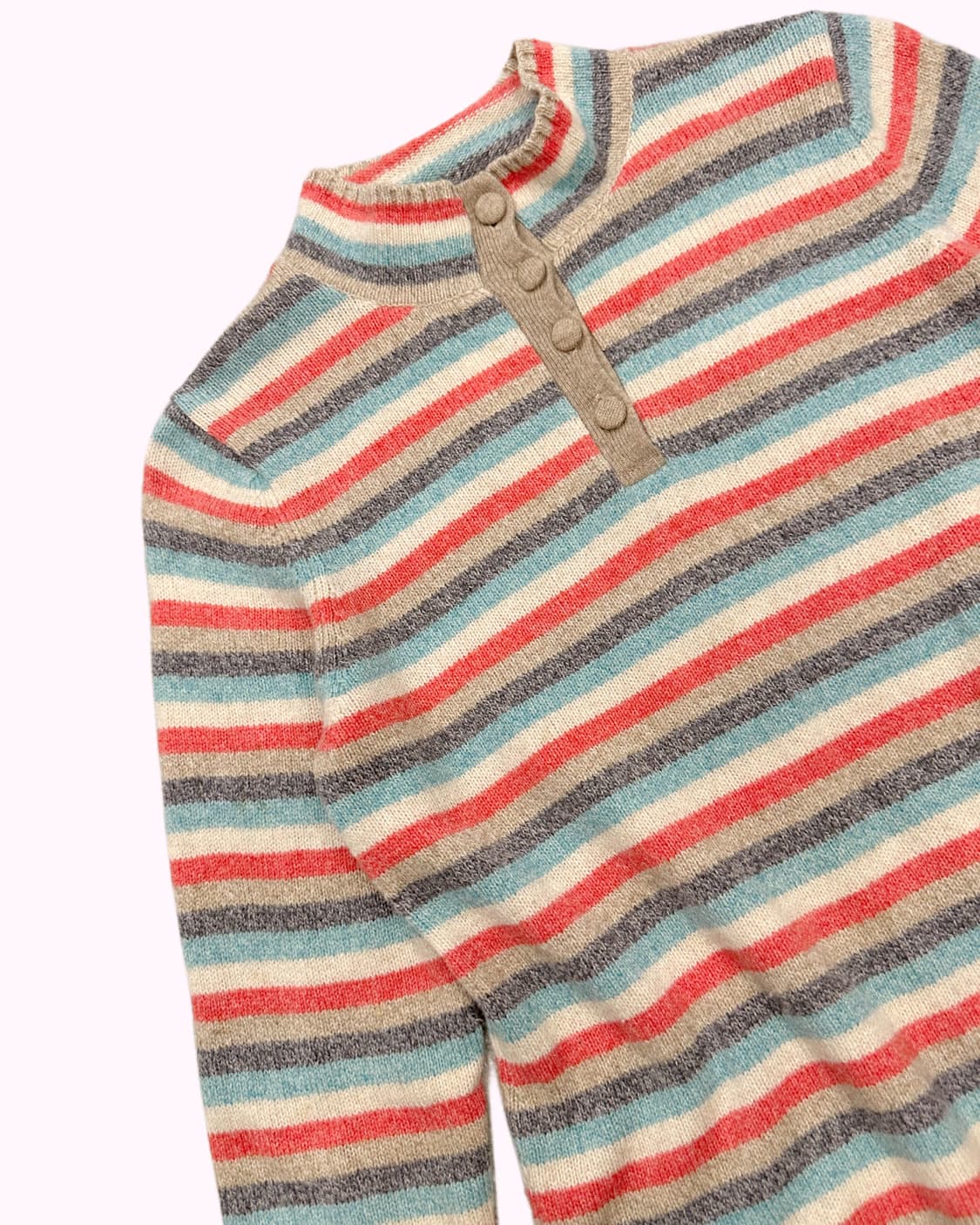 color stripe wool button knit 상품이미지3