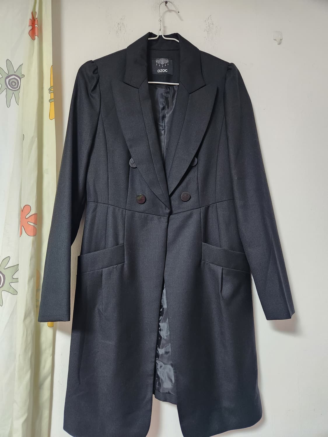 OZOC 블랙 더블 버튼 간절기 코트 55~66 상품이미지2