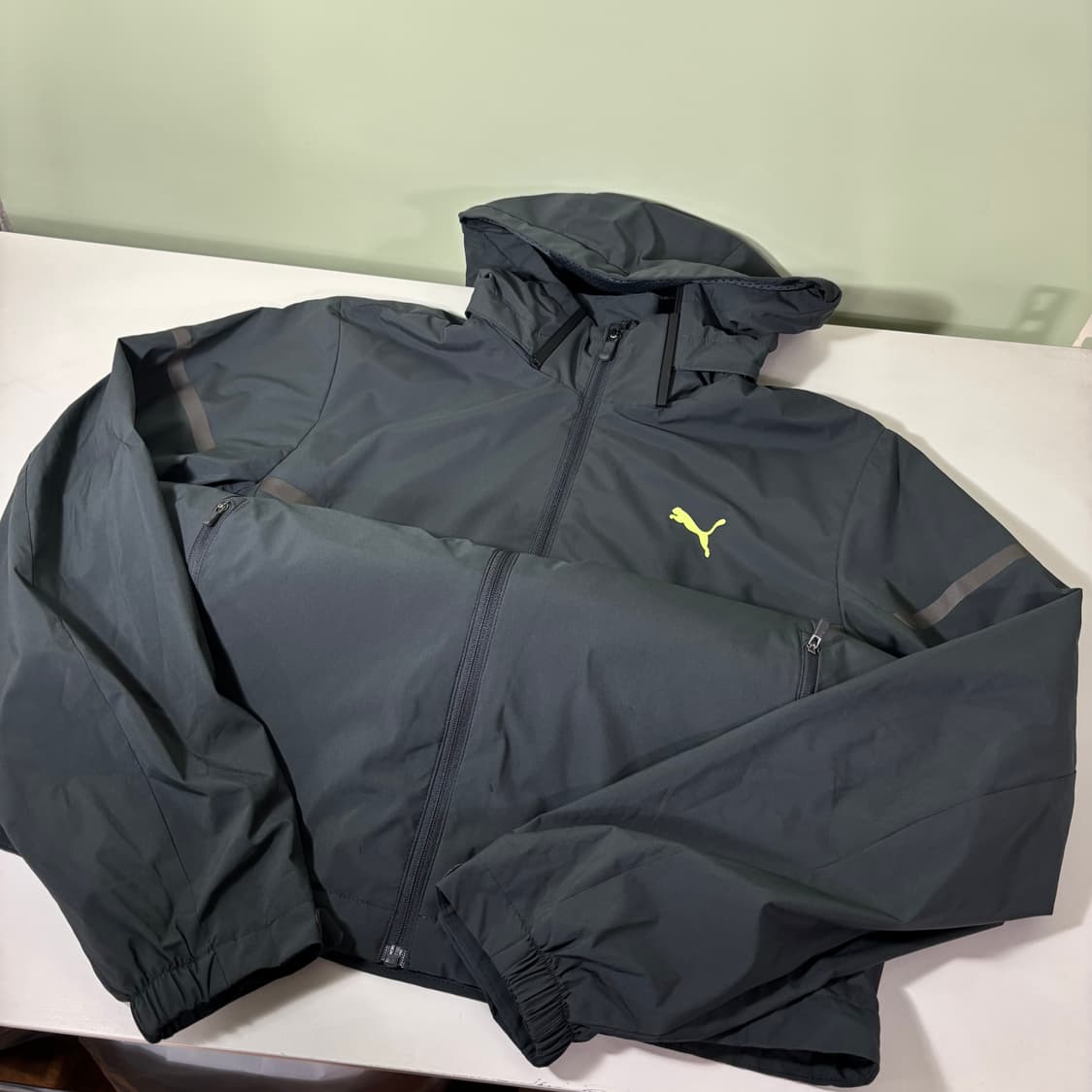 L 푸마 진그레이 후드탈부착 스카치 런닝 바람막이 상품이미지2