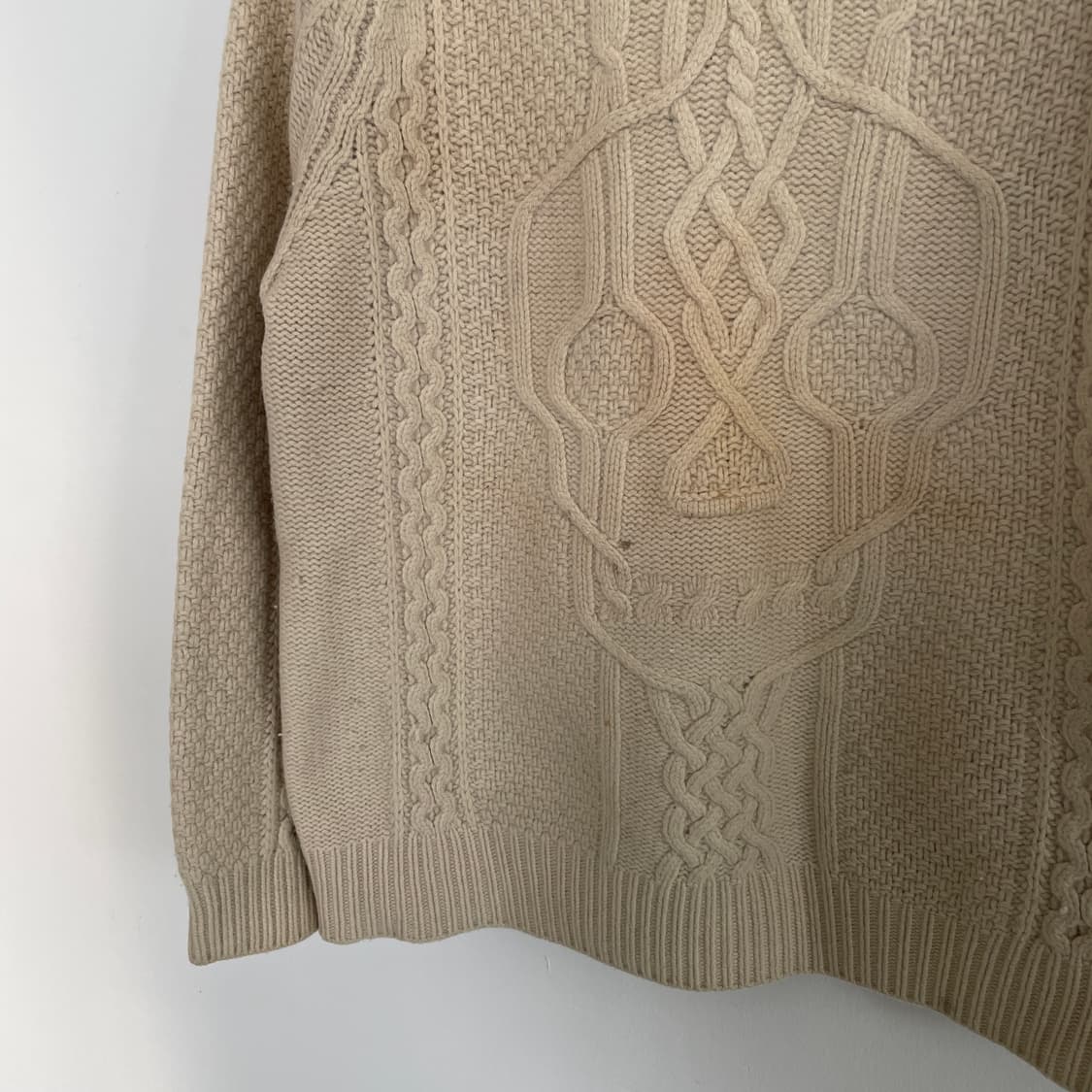 알렉산더맥퀸 스컬 자수 케이블 니트 상품이미지4