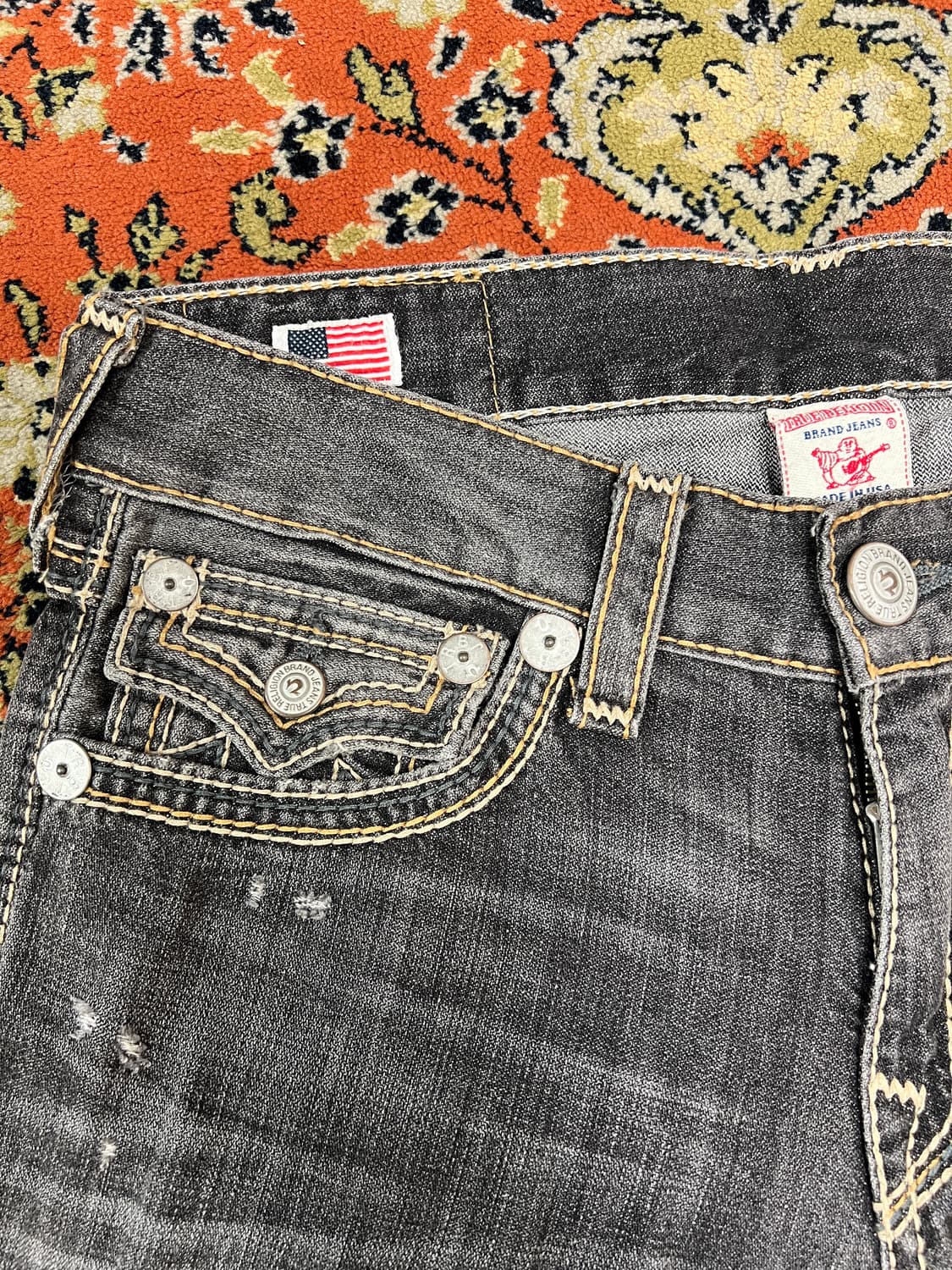 [31] 트루릴리전 리키 빅 QT 그레이 데님 팬츠 상품이미지4