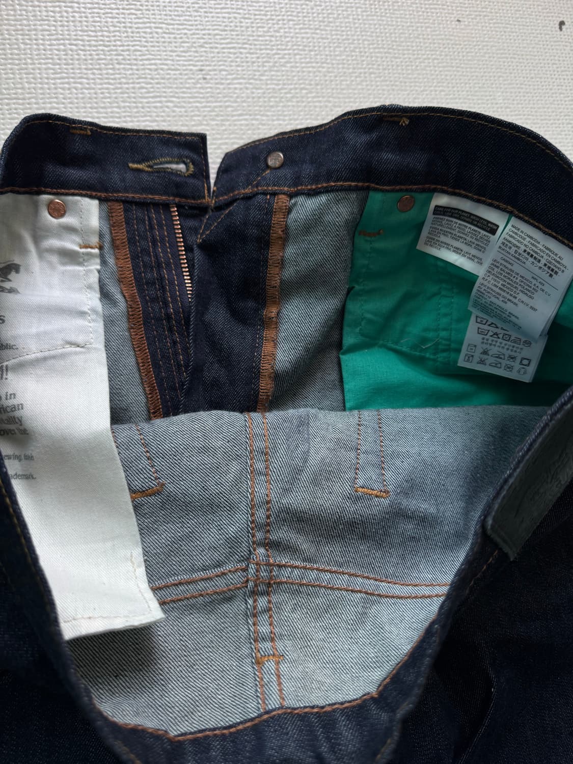 리바이스 522 인디고 데님진 W32 L34 상품이미지5