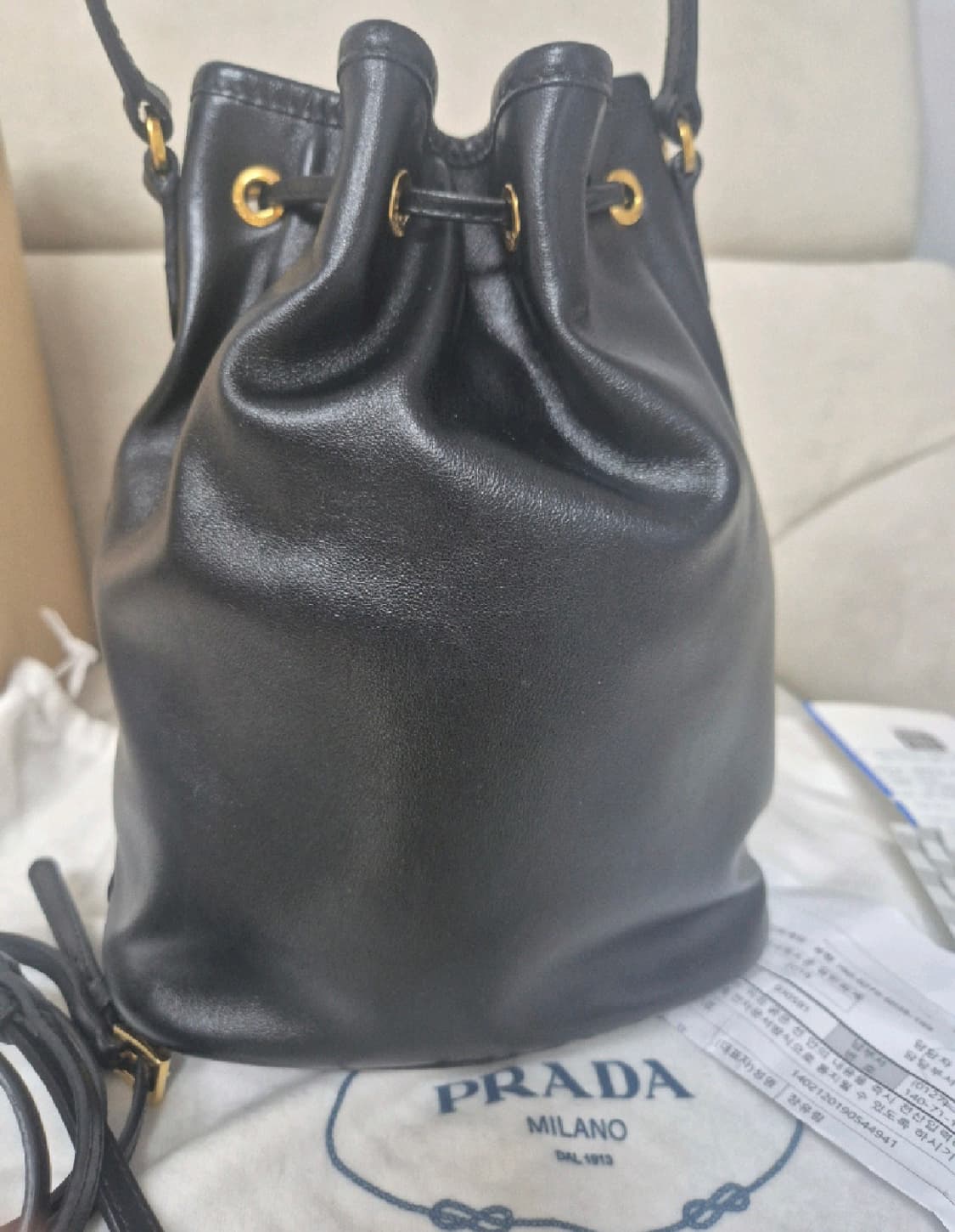 정품 프라다 버킷백 가방 깨끗 가죽 상품이미지3
