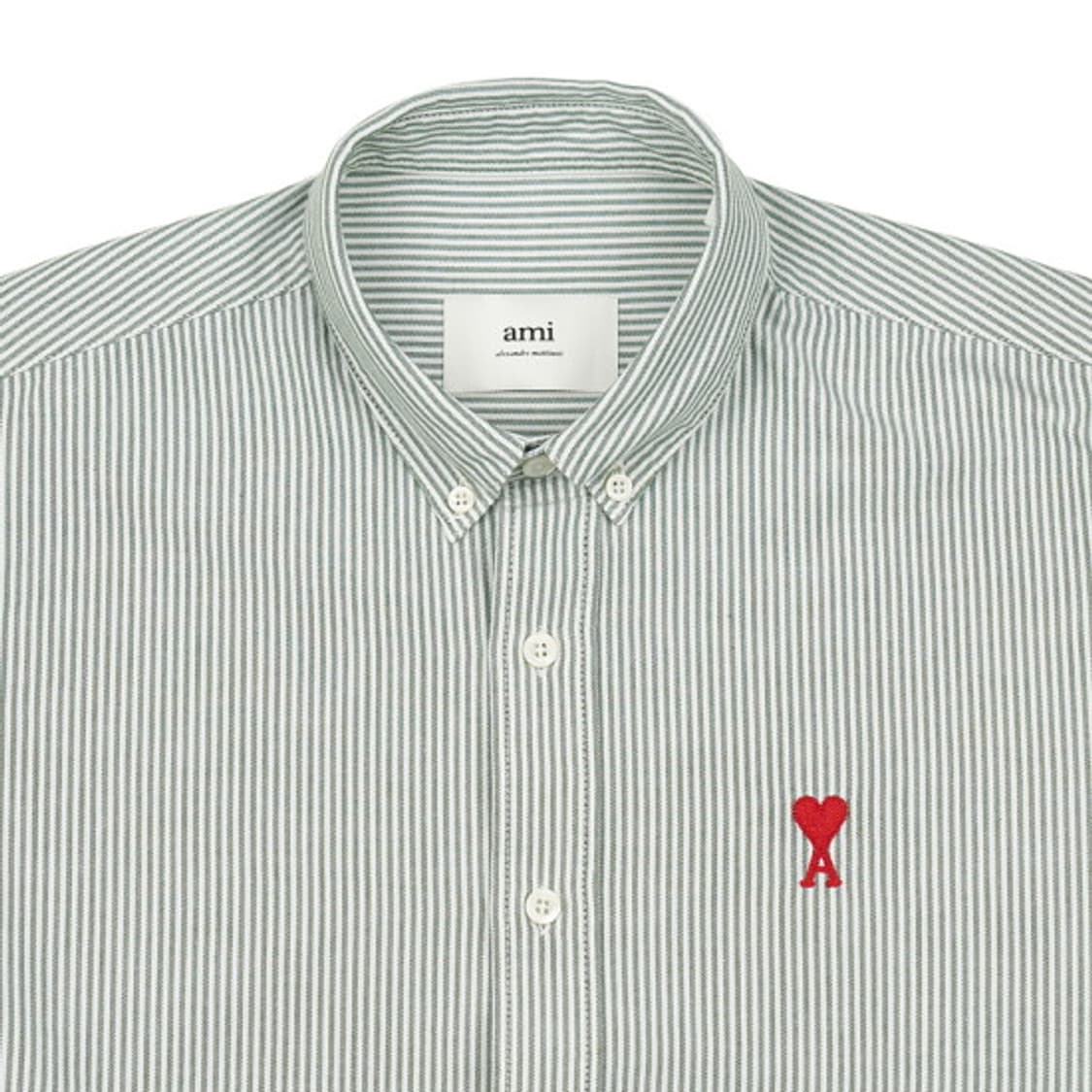 Ami 아미 스몰 하트 스트라이프 옥스포드 셔츠  상품이미지2