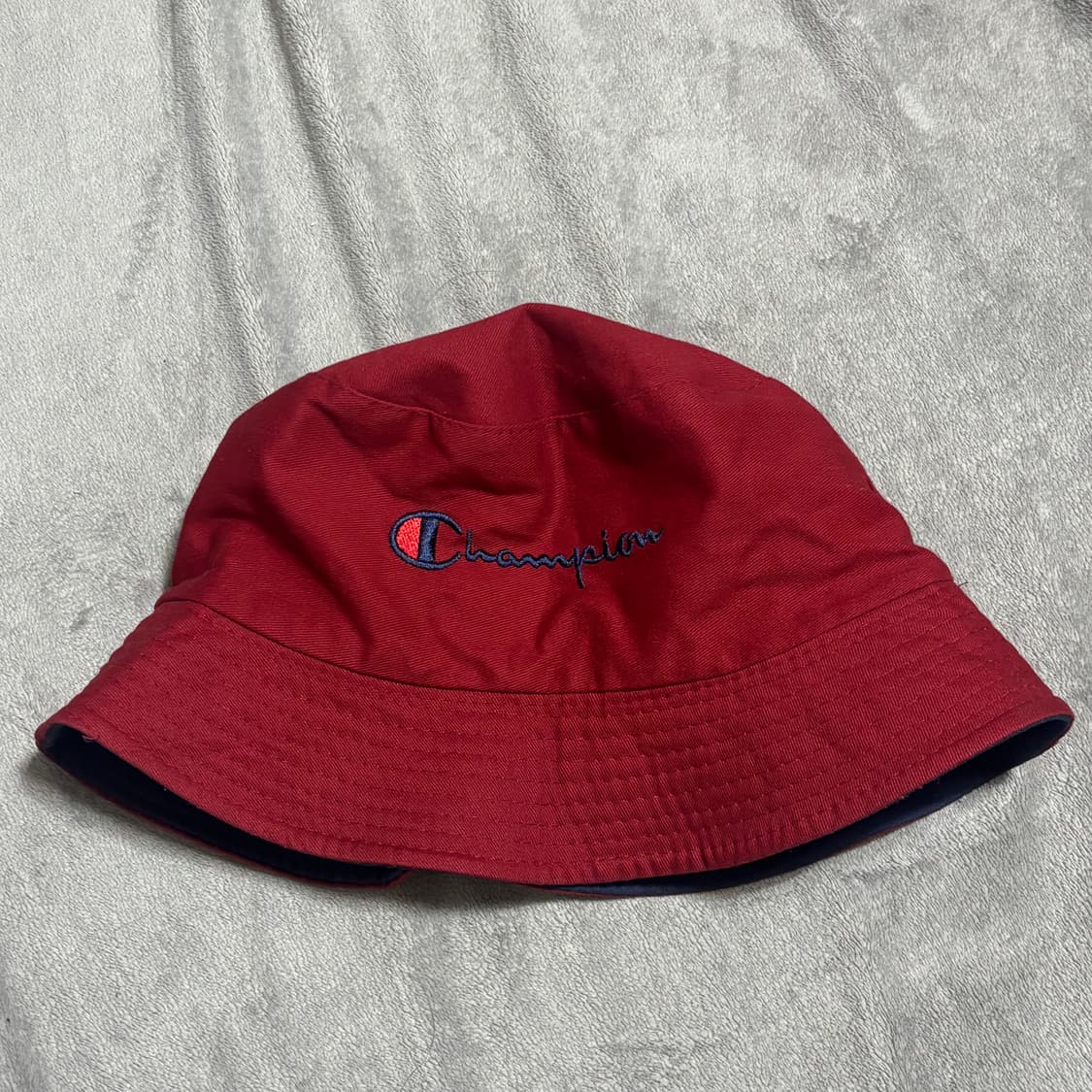 챔피온 리버시블 네이비 버건디 양면 버킷햇 벙거지모자 상품이미지4