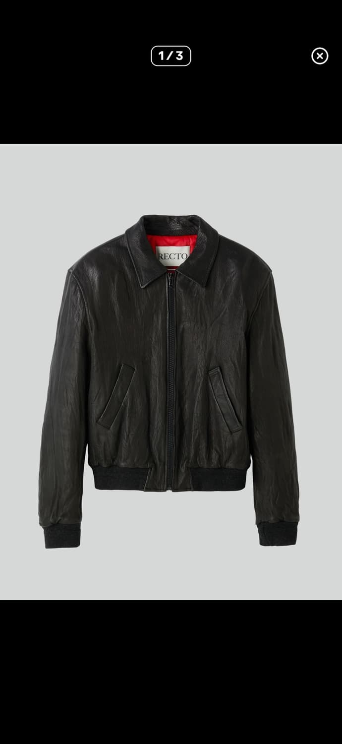 렉토 크링클 레더 자켓 L 상품이미지1