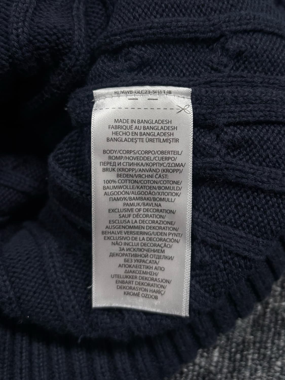 폴로 QR 네이비 꽈배기 니트 상품이미지8