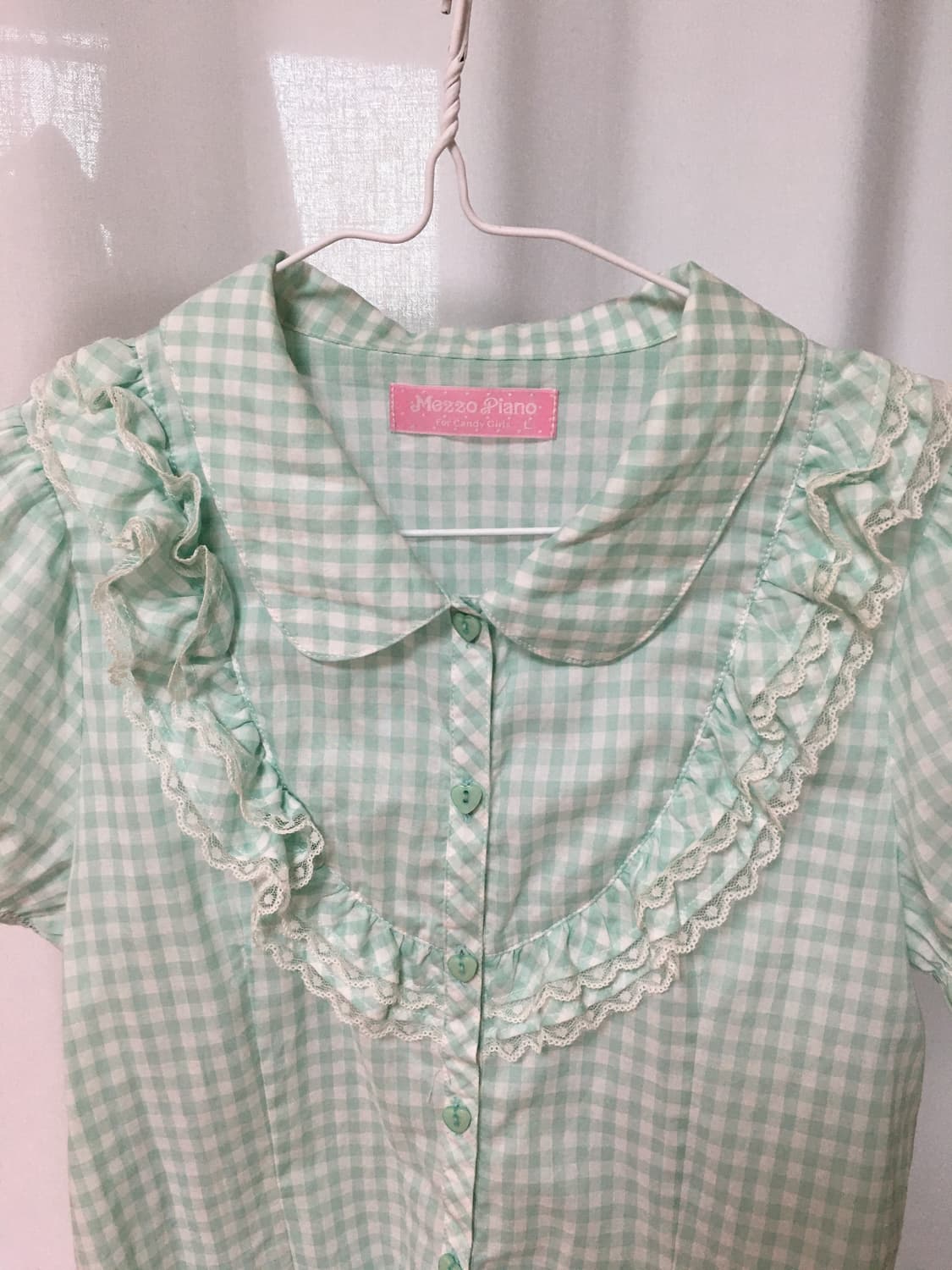 Mint doll frill ribbon blouse 상품이미지3