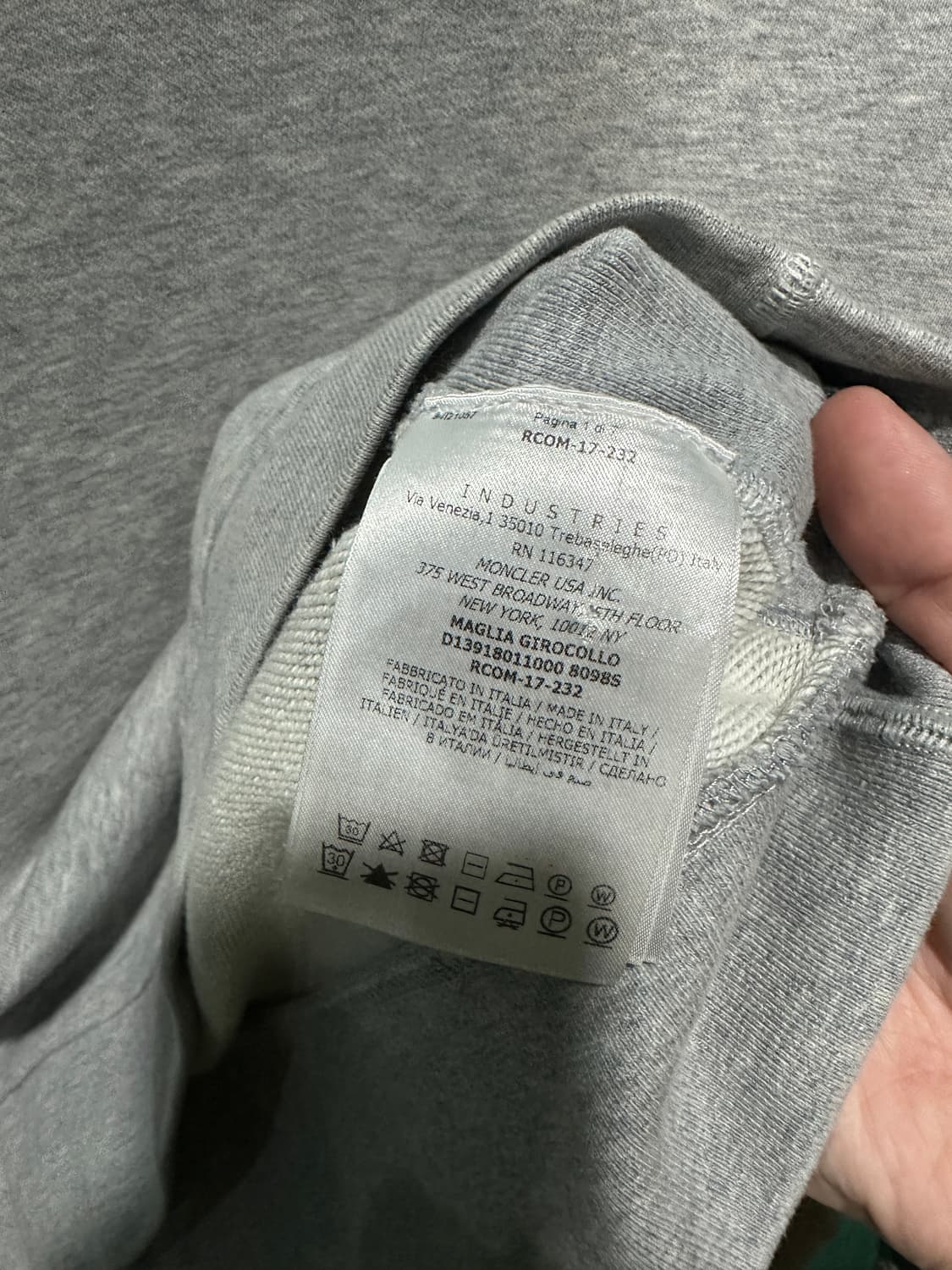 몽클레어 감마블루 맨투맨 M 상품이미지4