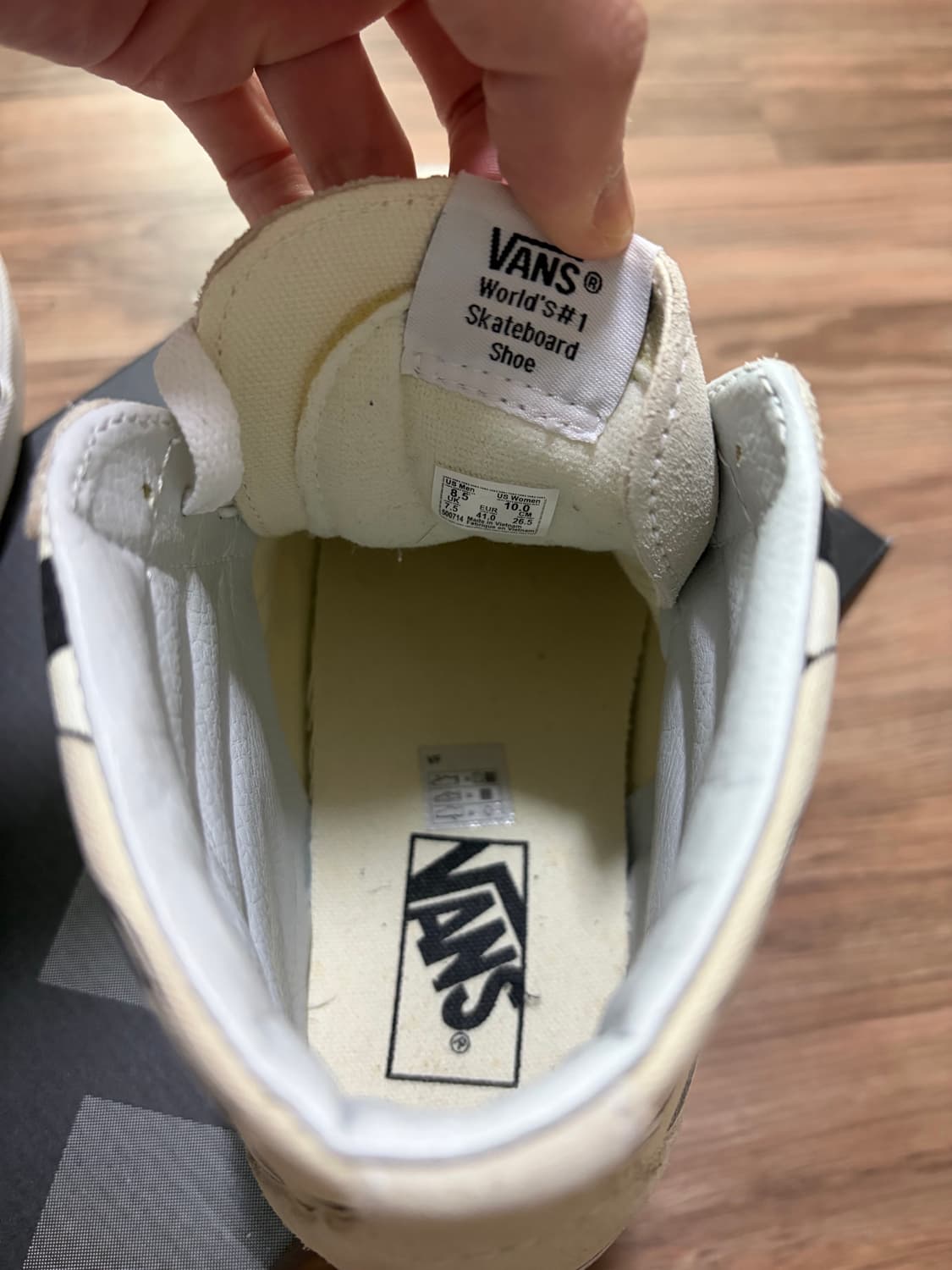 반스 스니커즈 체커 플레임 스케이트-하이 265 사이즈 상품이미지5