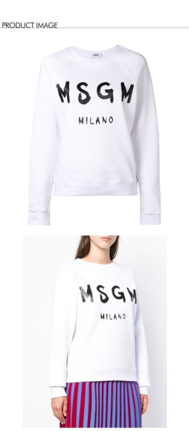MSGM 브러쉬드 로고 코튼 크루넥 스웻셔츠 맨투맨 M 상품이미지9