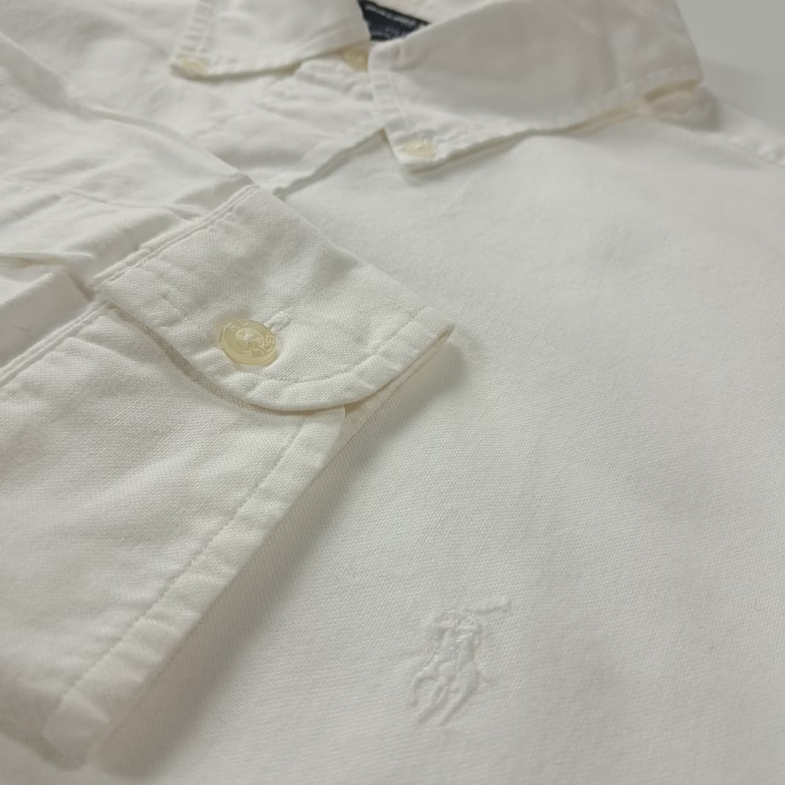 CK251 XL 폴로 90s 버튼다운 화이트 셔츠 남방 상품이미지4