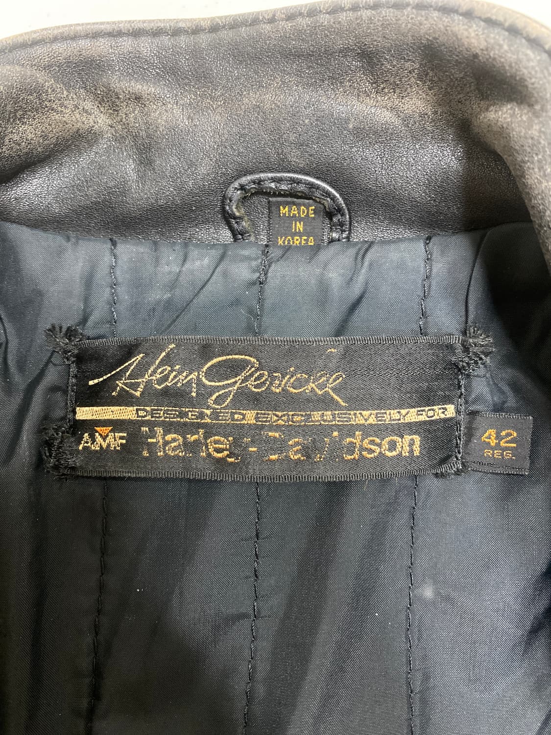 할리데이비슨 x 하인 게릭 가죽 모터사이클 자켓 빈티지 상품이미지6