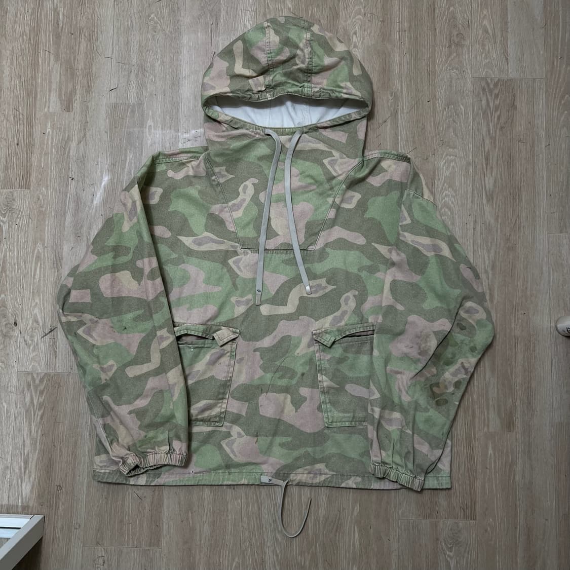 자라 오버사이즈 카모 풀오버 후드 XL/105  상품이미지1
