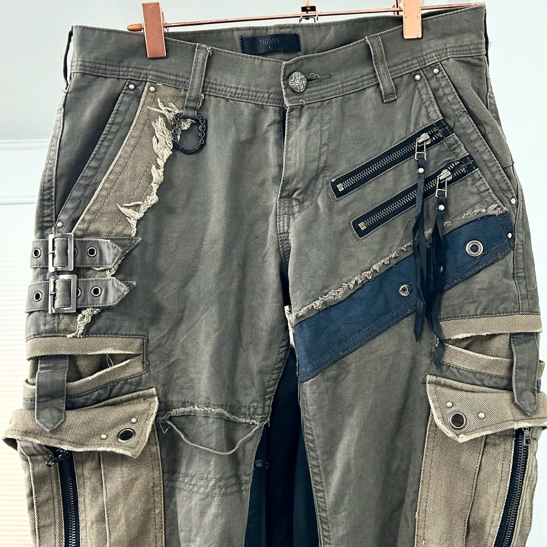 Midas 멀티지퍼 본디지 부츠컷 카고 팬츠 상품이미지8