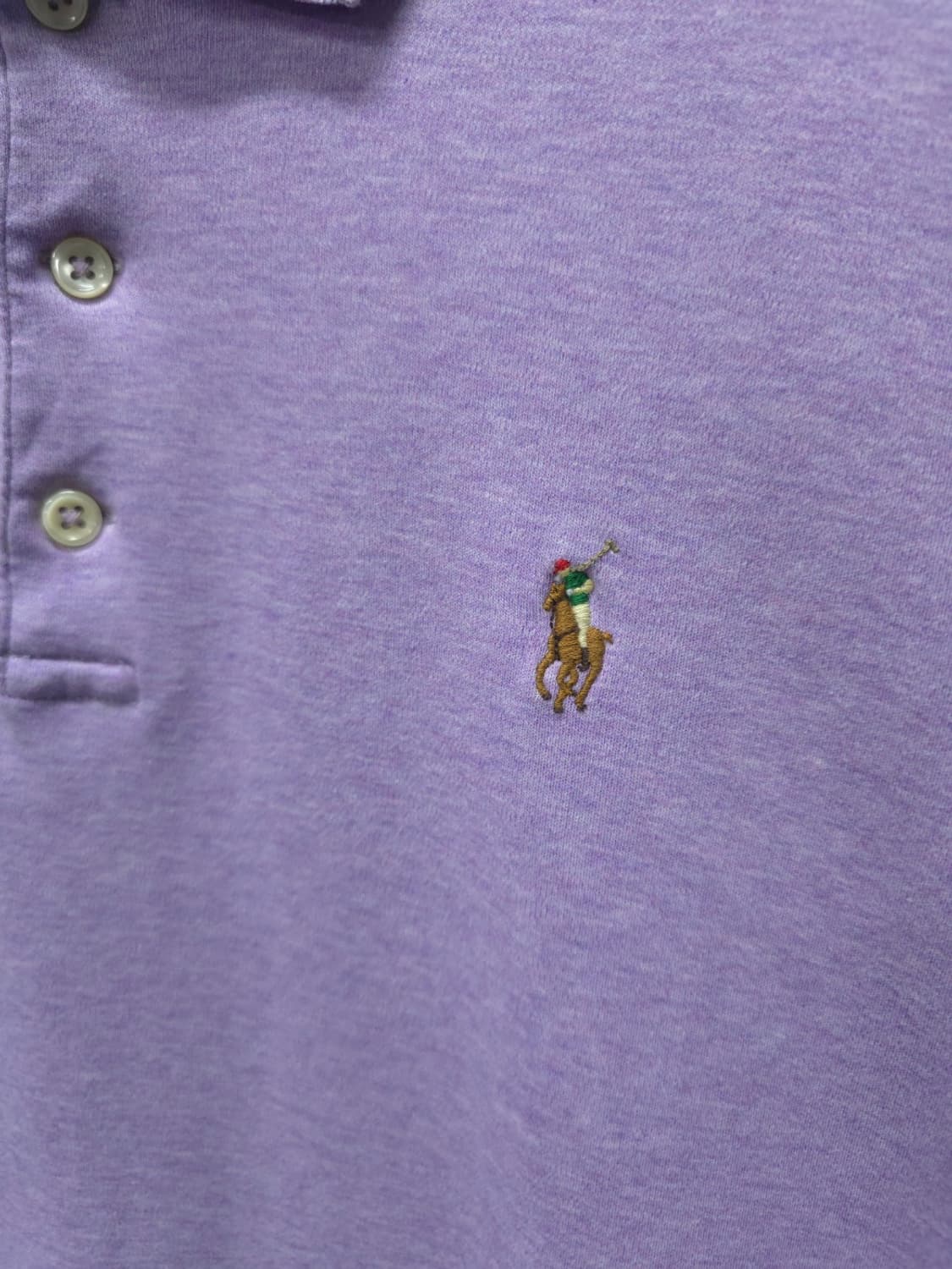 폴로 랄프로렌 클래식핏 반팔 카라티 연보라 (L) 상품이미지3