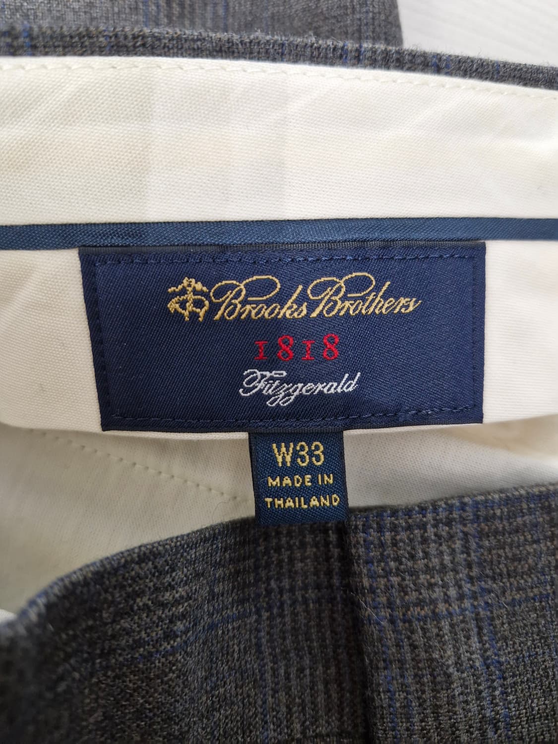 브룩스브라더스 체크 울슬랙스(34) 상품이미지5