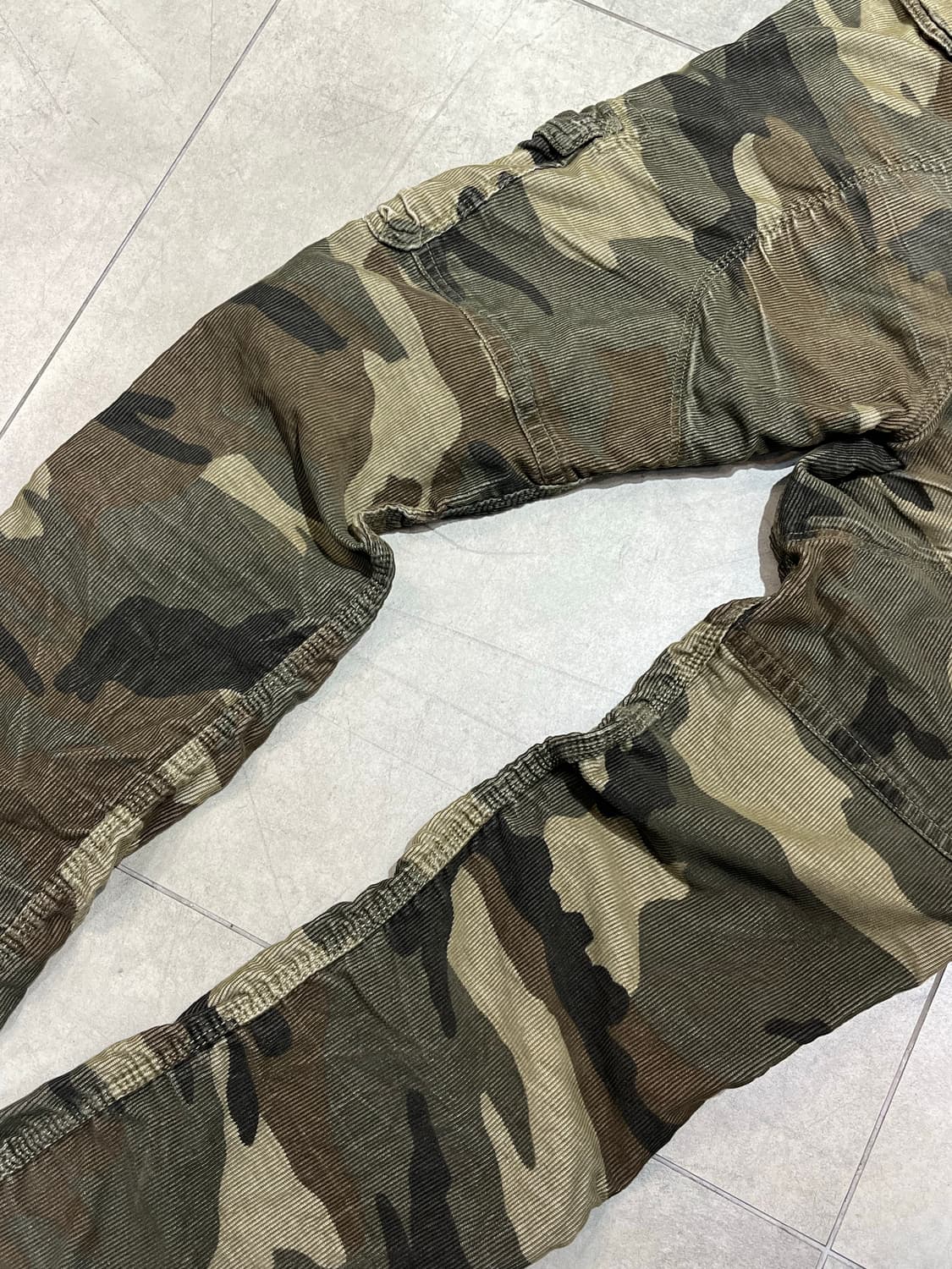 일본 빈티지 back number 밀리터리 카모 카고 골덴 팬츠  상품이미지7