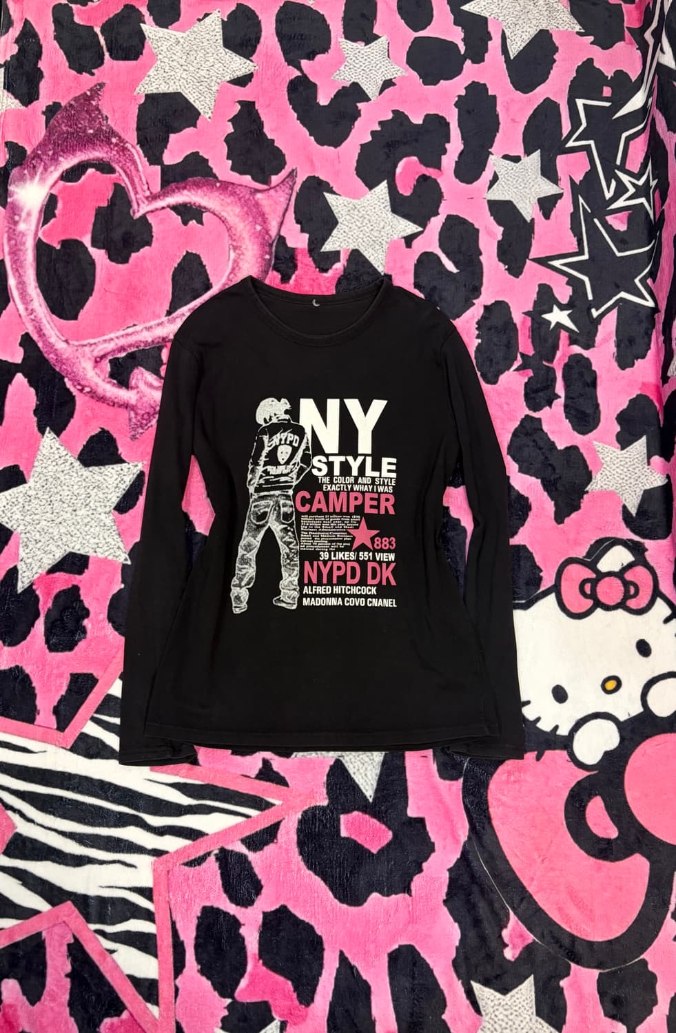 Y2K NY Graphic lettering Long Sleeve 상품이미지1