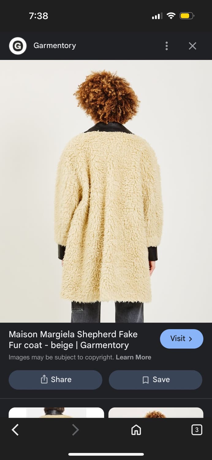 MM6 레더 트리밍 퍼 코트 상품이미지3