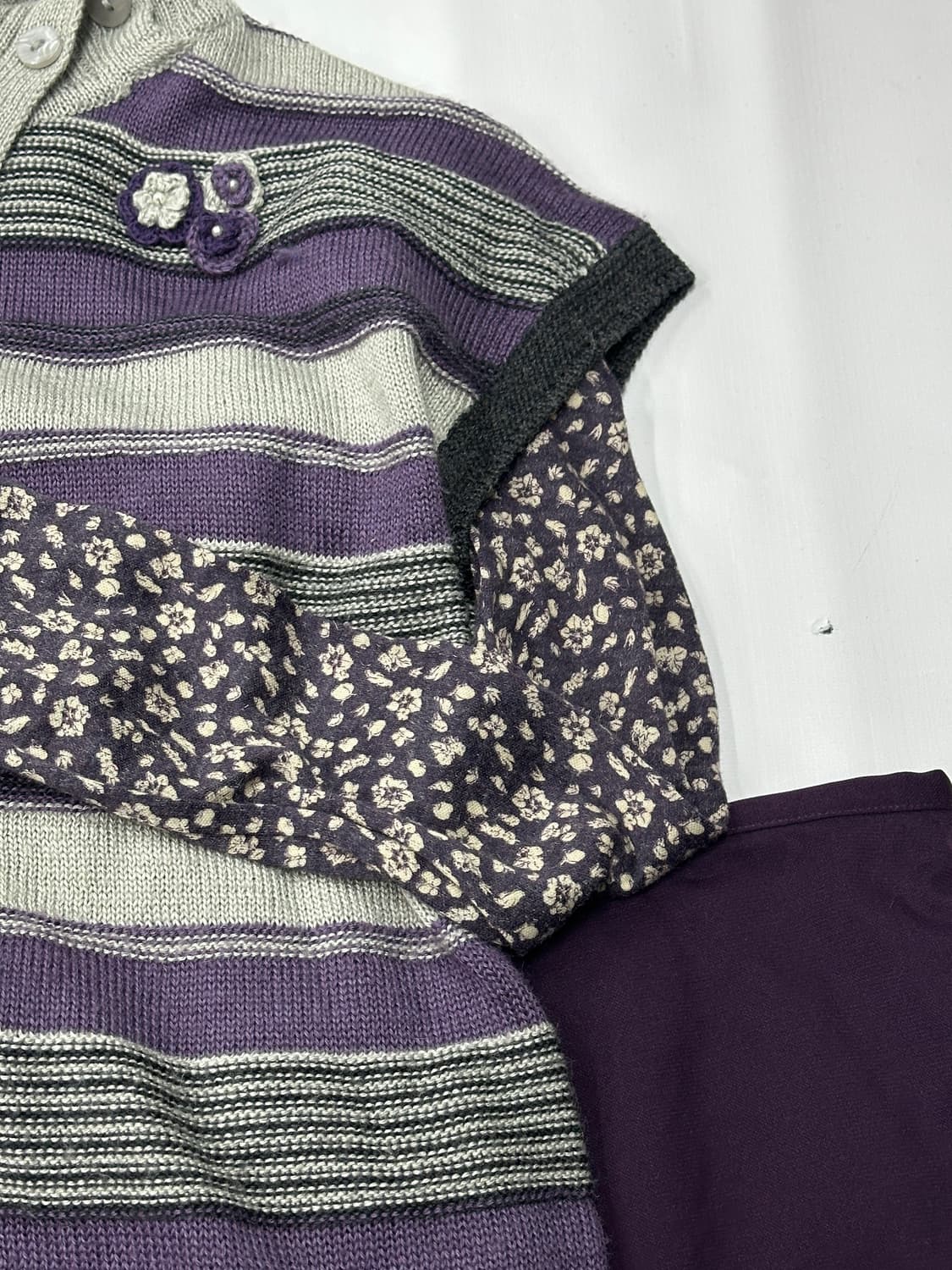 🍇하구미의 포도맛 코디세트🍇 니트 이너티셔츠 그런지 일본 빈티지 상품이미지3