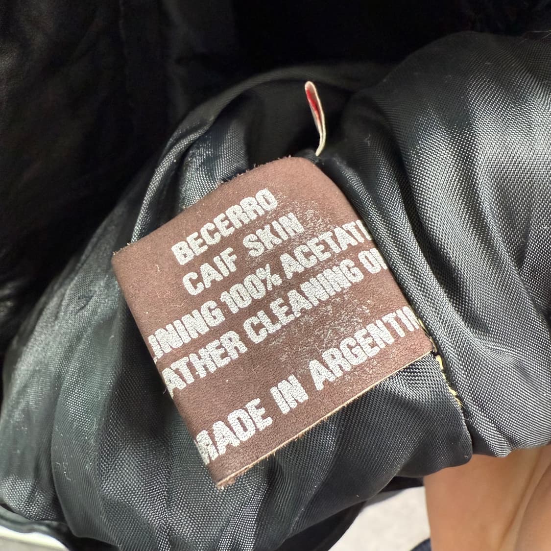 하이넥 블랙 카프스킨 레더 자켓 상품이미지5