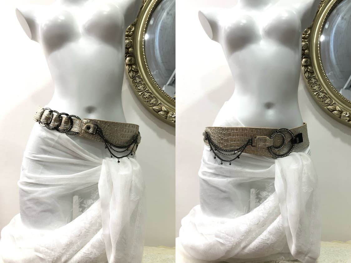 cubic chain detail belt (예약중) 상품이미지2