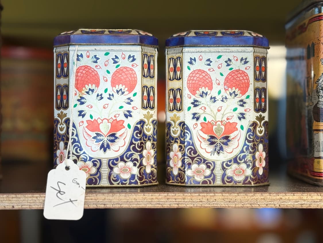 UK 빈티지 민속 문양 틴케이스 일괄 세트 (2p) 상품이미지1