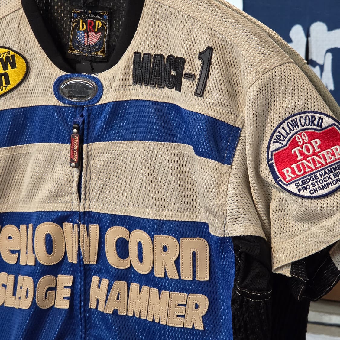 JPN 옐로우콘 레이싱 반팔 집업 상품이미지3