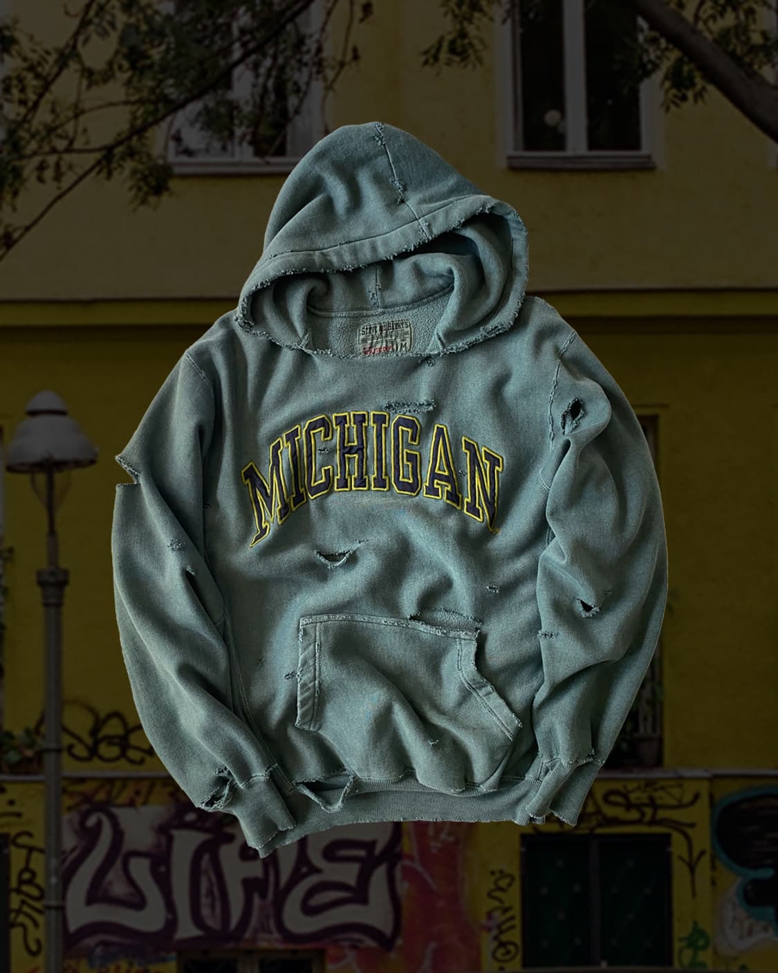 스티브앤배리스 리버스위브 다잉 디스트로이드 후드티 상품이미지1