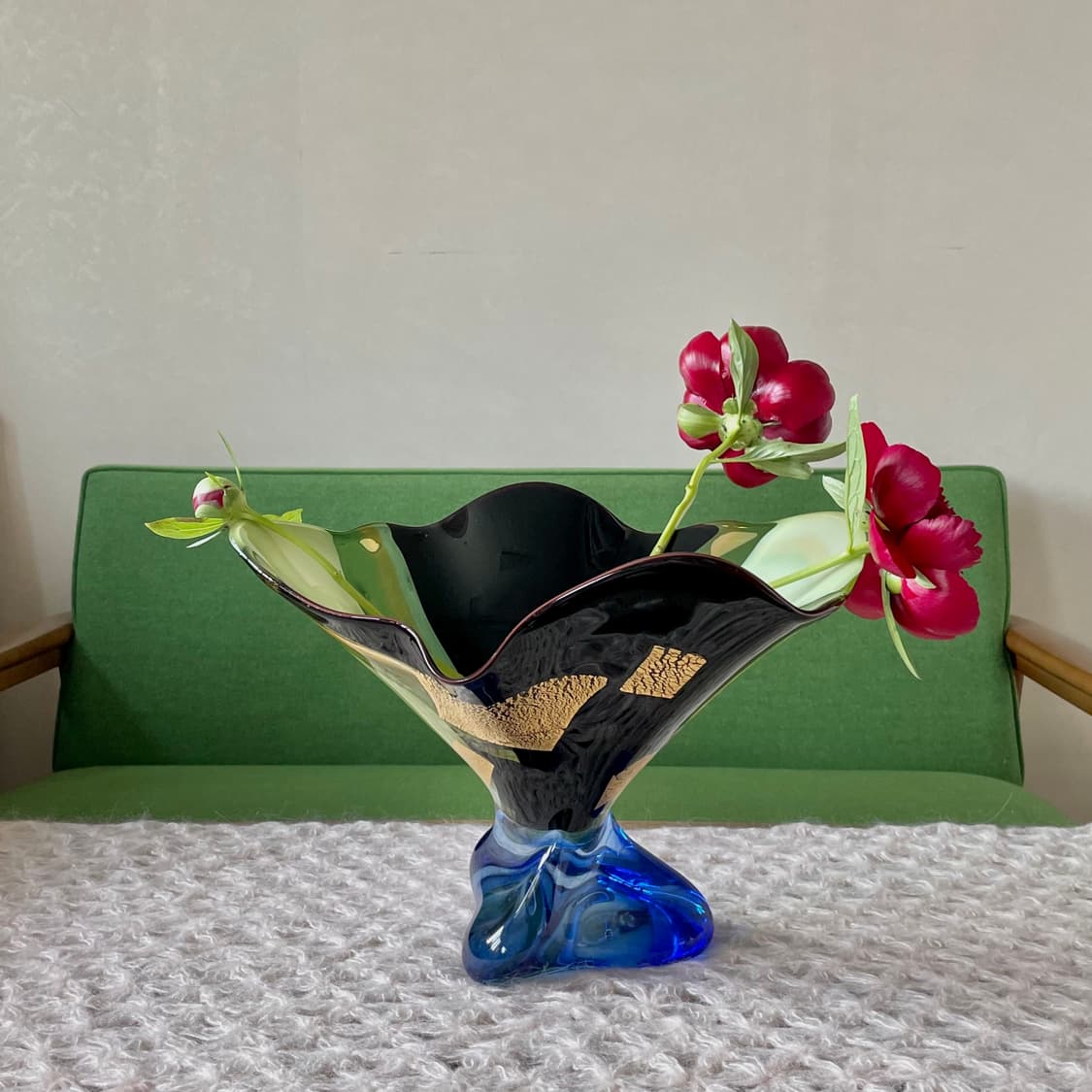 [70‘s vintage] 일본 빈티지 블로운 글라스 유리 화병 상품이미지2