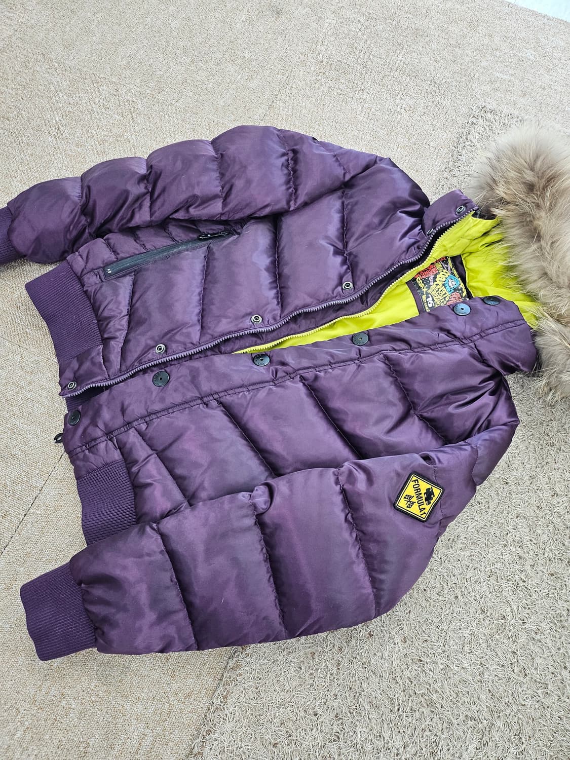 (L-105)남성 콕스 레이싱 라쿤퍼 푸퍼 오리털 숏 패딩 상품이미지5