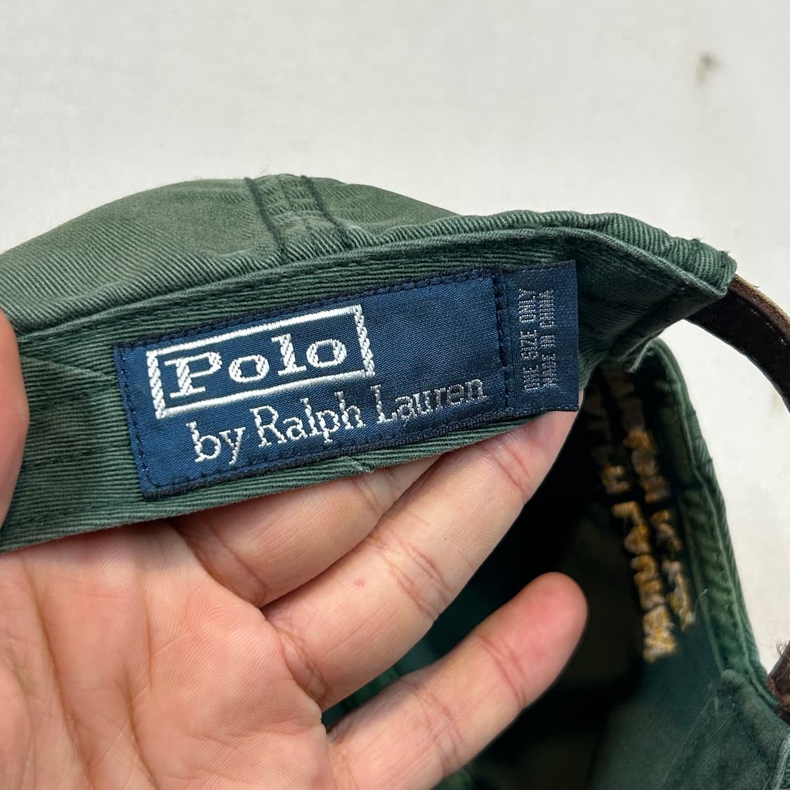 폴로 랄프로렌 크레스트 패치 가죽 스트랩 볼캡 상품이미지8