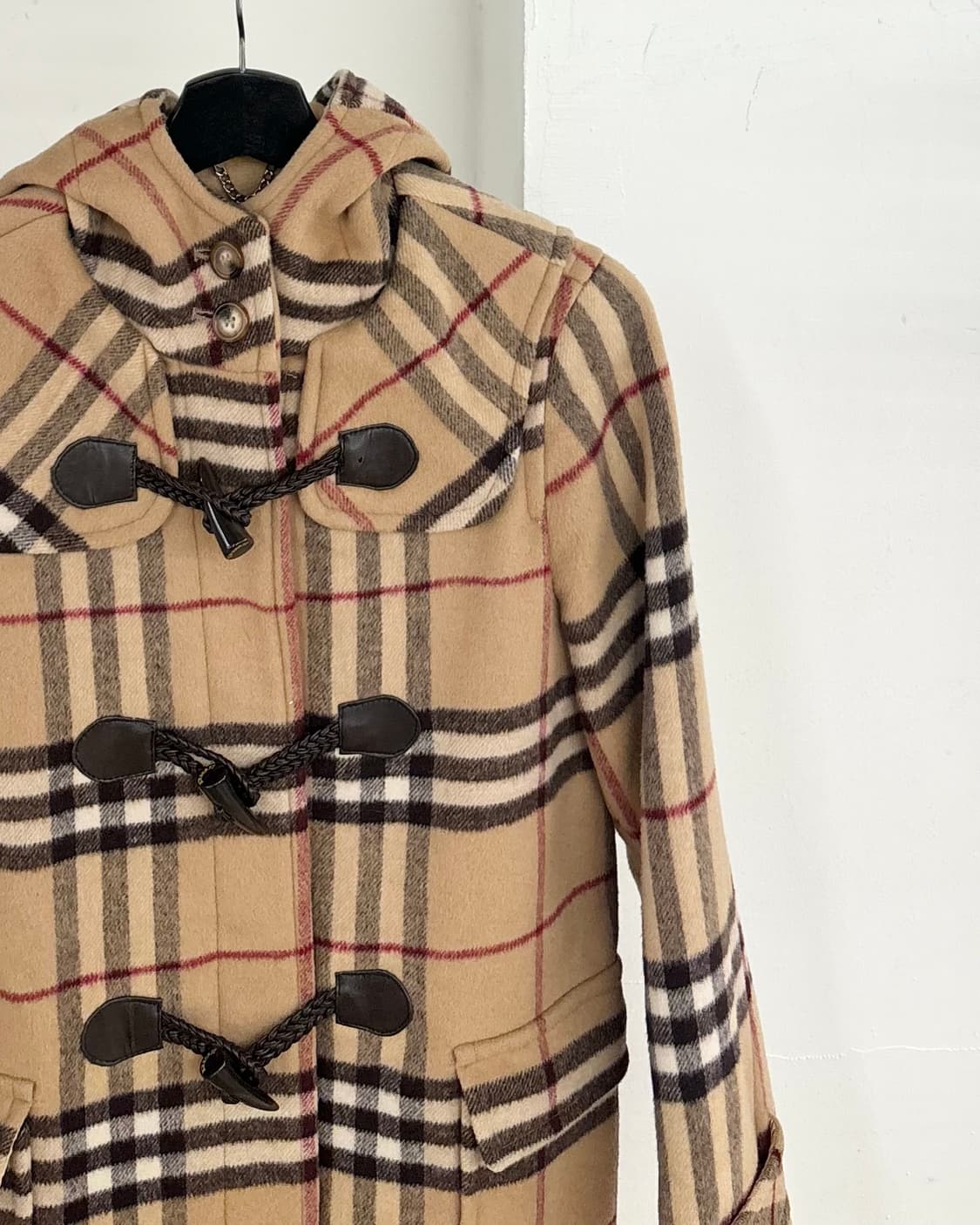 버버리 노바 체크 울 더플 코트 상품이미지4