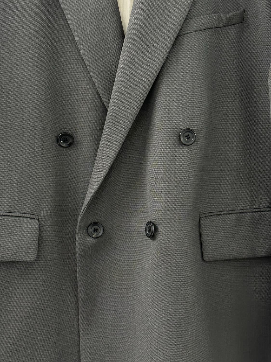 ZARA X Nanushka 더블 버튼 자켓 (그레이 48, 새상품) 상품이미지3