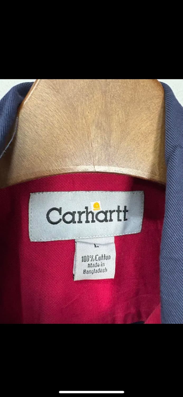 칼하트로고 네이비 워크셔츠 H1157 상품이미지5