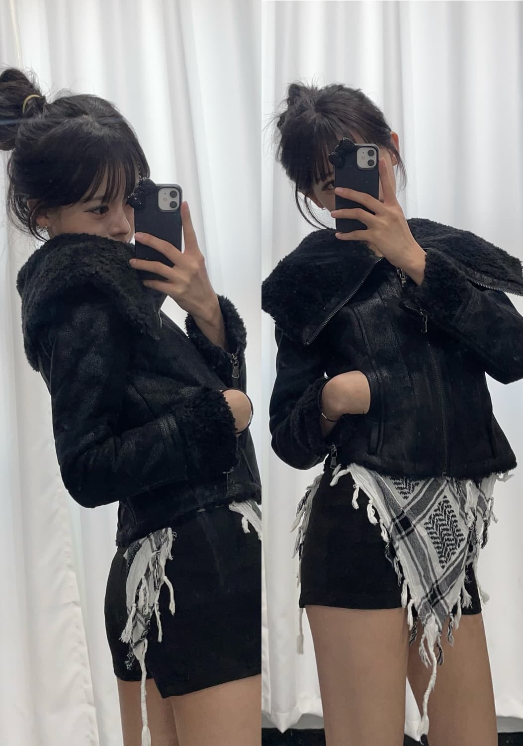 🎸블랙 숏 무스탕 자켓🎸 상품이미지1