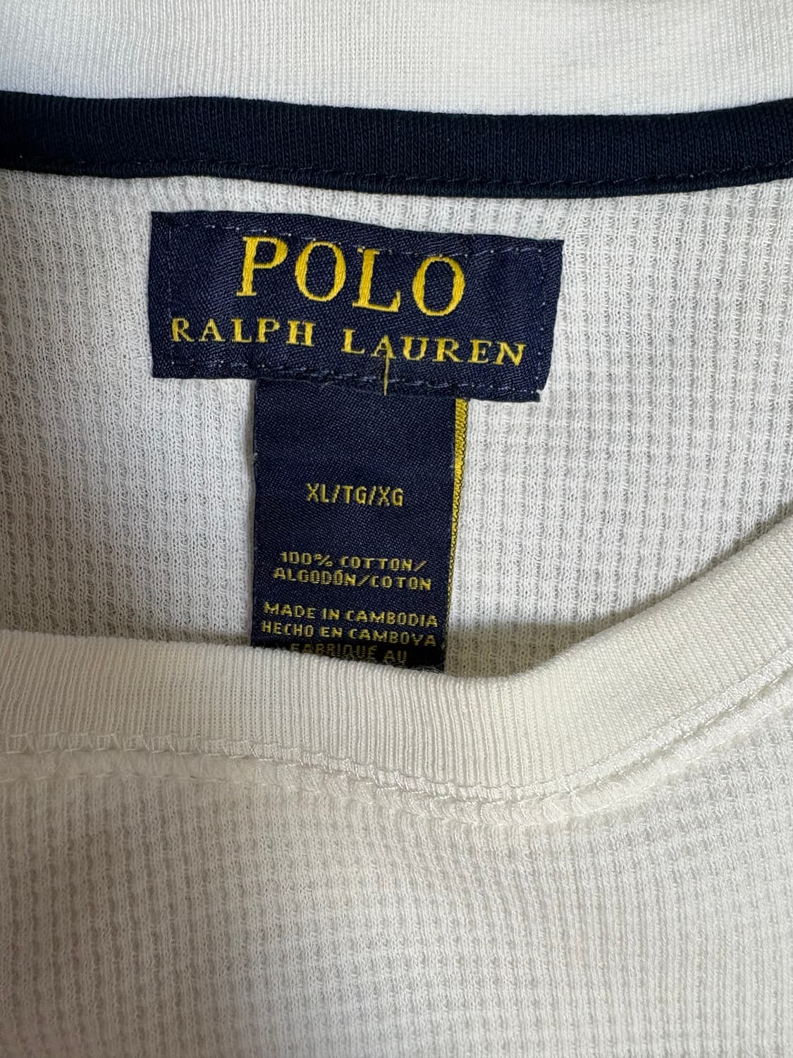 폴로 랄프로렌 와플 롱슬리브 긴팔티 XL 상품이미지3