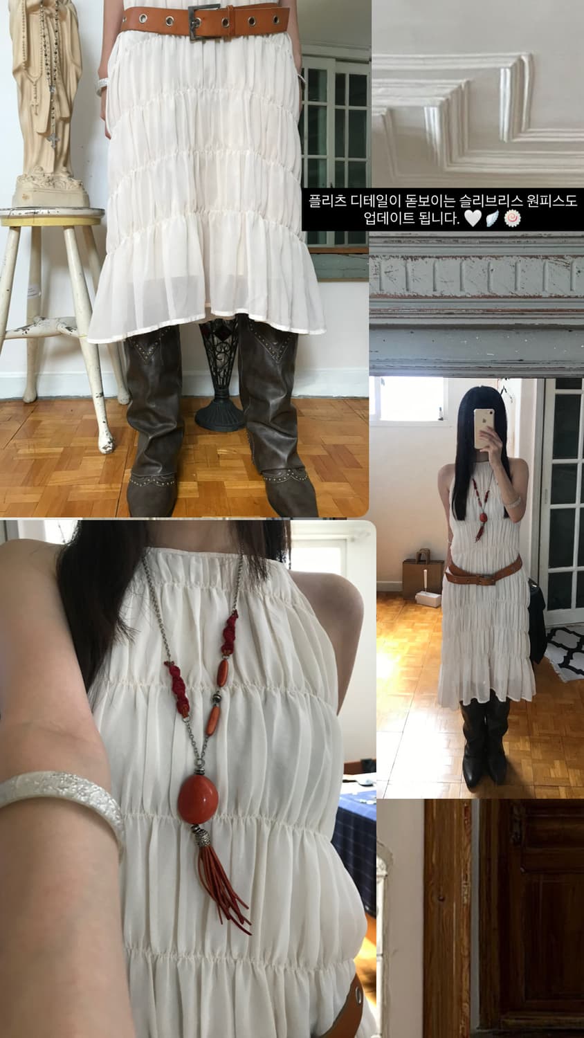 vintage pleats one-piece 상품이미지7