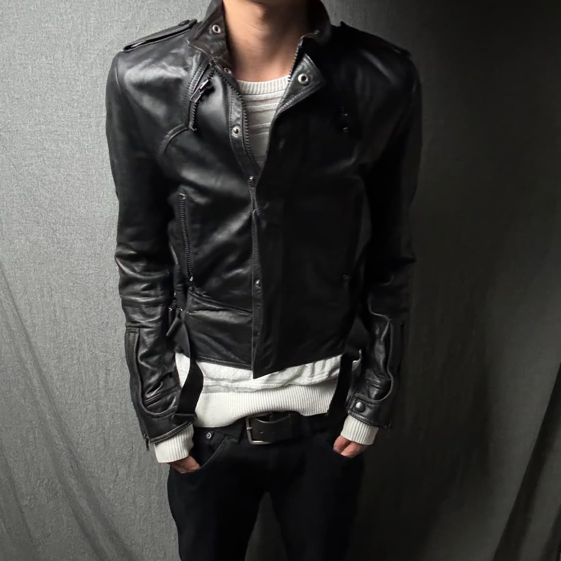 japan vintage 나폴레옹 양가죽 자켓 상품이미지5