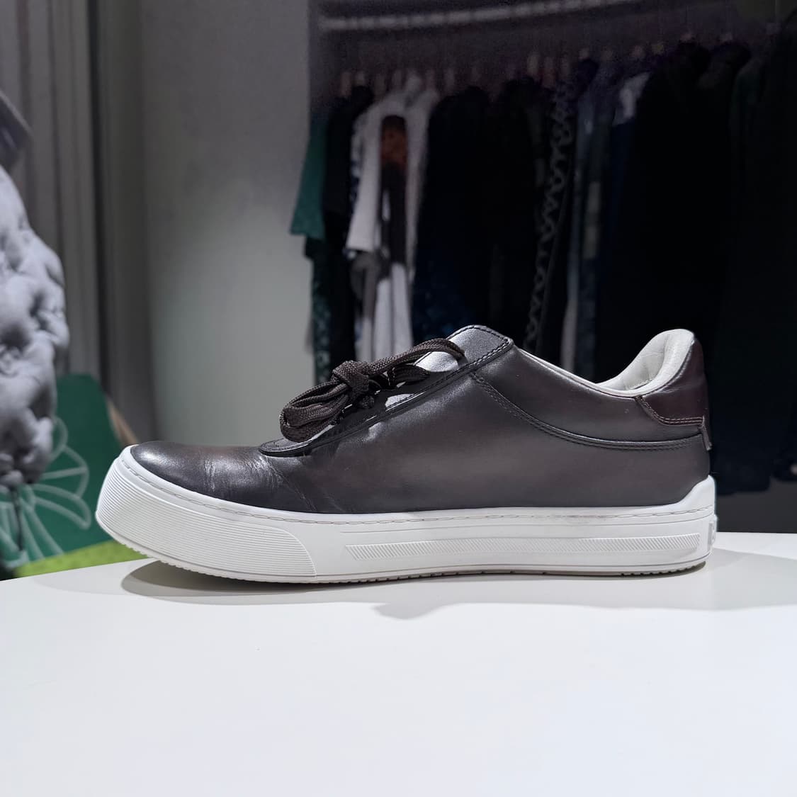 (A/8) / 벨루티 플레이그라운드 레더 가죽 로우탑 스니커즈 신발 상품이미지5