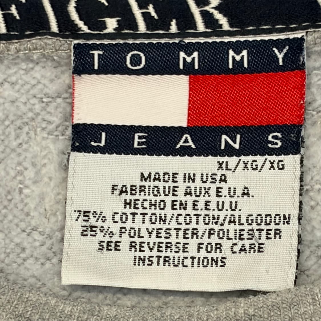 90s Made in USA 미국 빈티지 타미힐피거 타미진 맨투맨 상품이미지7