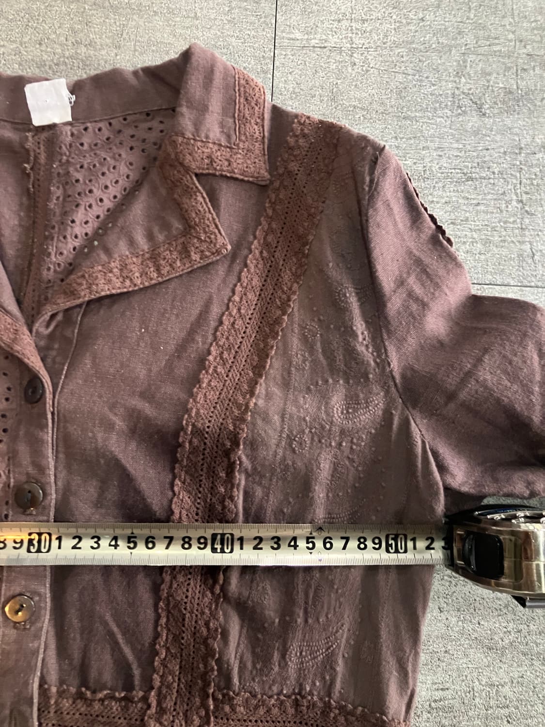 일본빈티지 하구미모리걸 달천깔페어리 레이스자켓 초코브라운 상품이미지2