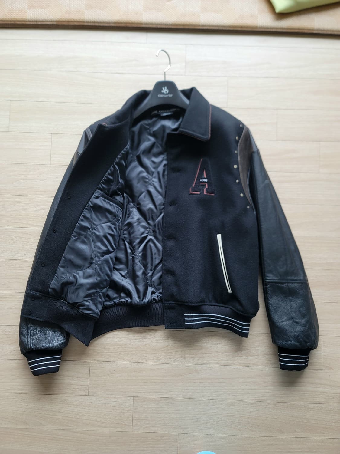 앤더슨벨 레더 바시티 자켓 상품이미지1