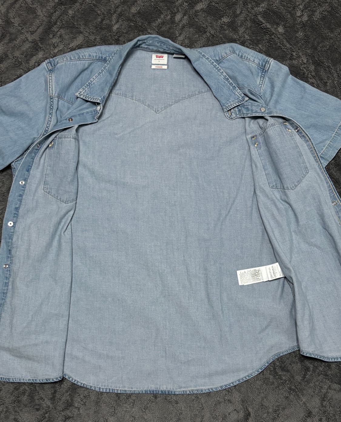 리바이스 웨스턴 데님 반필 셔츠 상품이미지2