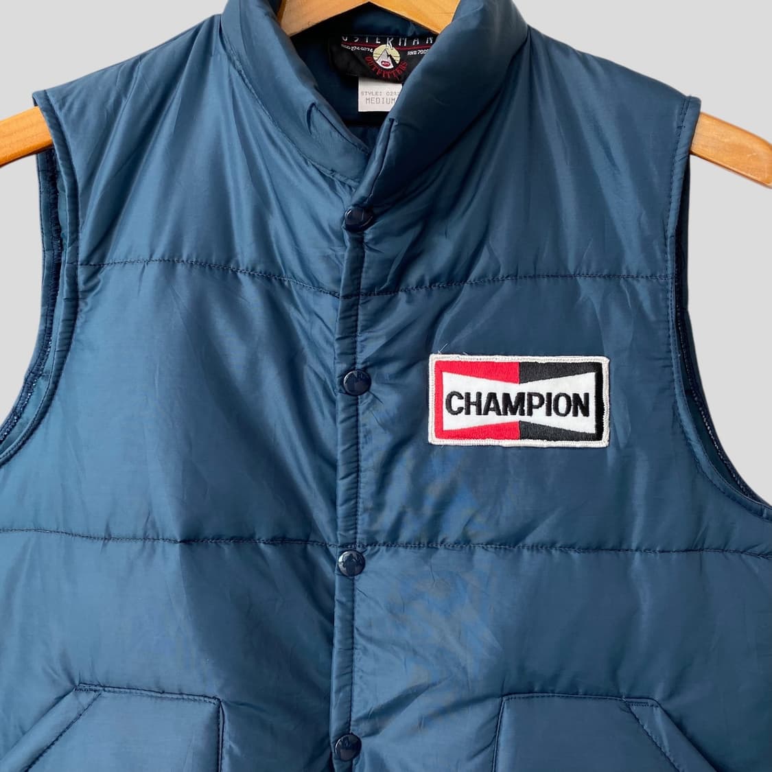 (M)빈티지 챔피온패치 패딩베스트 상품이미지2