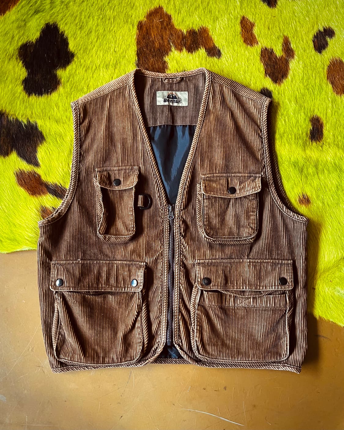 1990s Ben hur Corduroy Utility Work Vest 상품이미지4