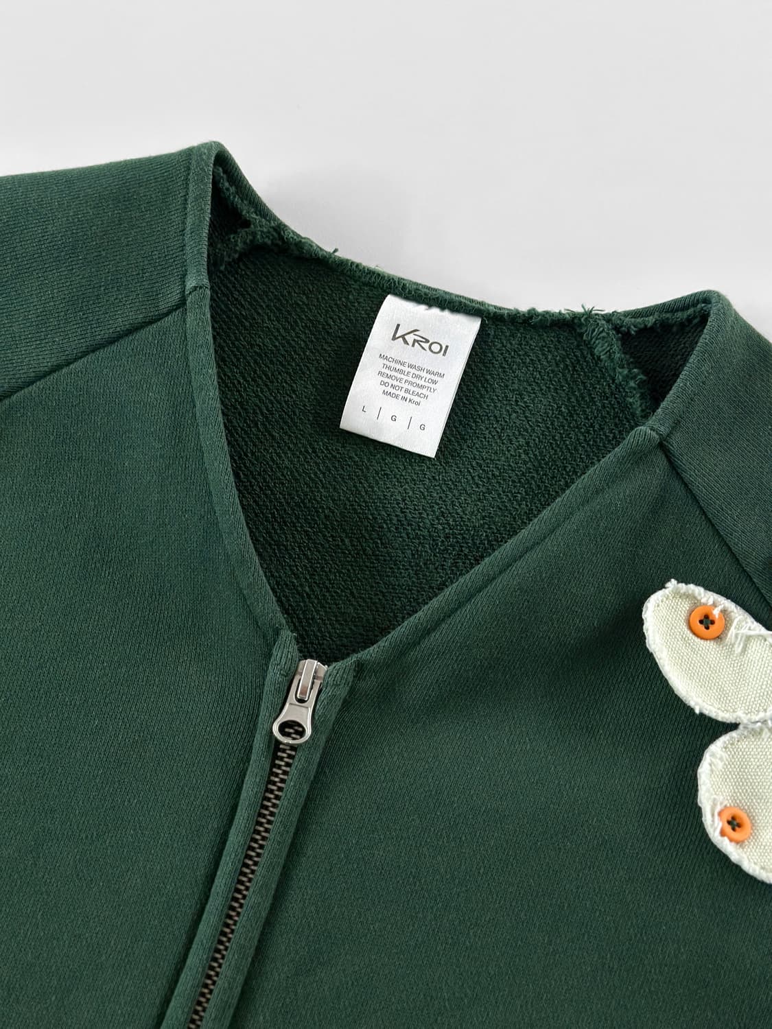 KROI 버튼 패치 스웻 가디건 상품이미지5