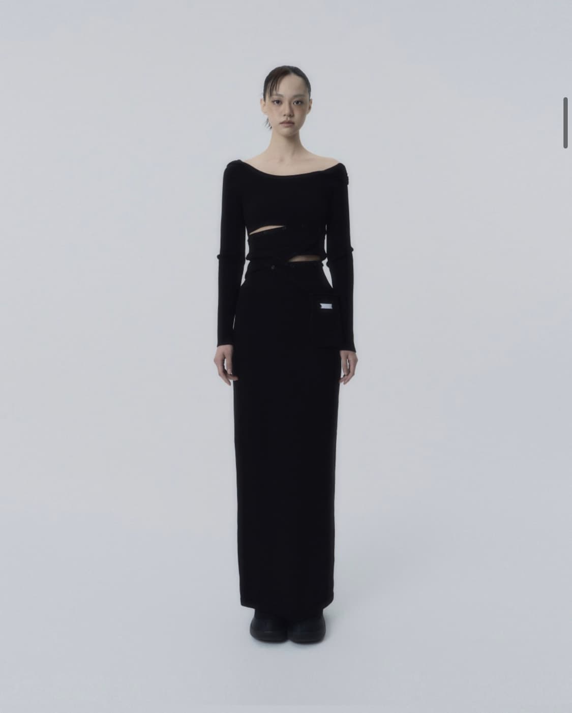 오호스 니트 롱스커트 상품이미지1